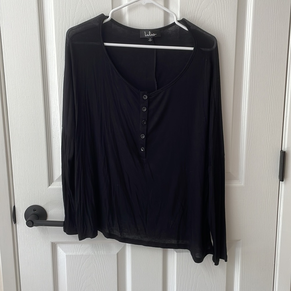 Lulus Greyson dolman long sleeve henley - Picture 4 of 9